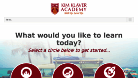 What Kimklaveracademy.com website looked like in 2017 (7 years ago)