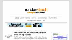 What Kundanstech.com website looked like in 2017 (7 years ago)