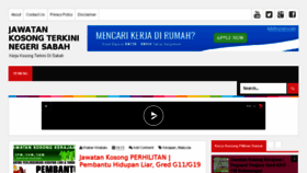 What Kerjakosongsabah.com website looked like in 2017 (7 years ago)