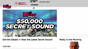 What Kiss108.com website looked like in 2017 (7 years ago)