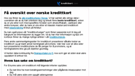What Kredittkort.com website looked like in 2017 (7 years ago)