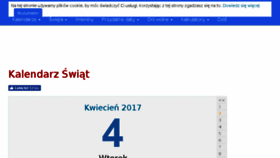 What Kalendarzswiat.pl website looked like in 2017 (8 years ago)