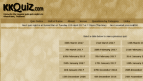 What Kkquiz.com website looked like in 2017 (7 years ago)