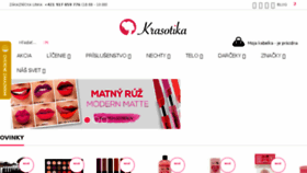 What Krasotika.sk website looked like in 2017 (7 years ago)