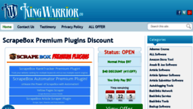 What Kingwarrior.co website looked like in 2017 (8 years ago)