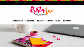 What Kristarae.co website looked like in 2017 (7 years ago)
