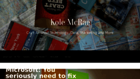 What Kolemcrae.com website looked like in 2017 (7 years ago)