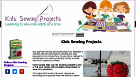 What Kids-sewing-projects.com website looked like in 2017 (7 years ago)