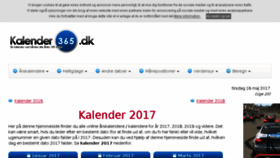 What Kalender-365.dk website looked like in 2017 (6 years ago)