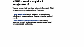 What Kenis.pl website looked like in 2017 (6 years ago)