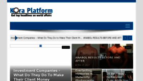 What Koraplatform.com website looked like in 2017 (6 years ago)