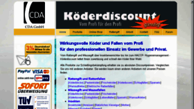 What Koeder-discount.de website looked like in 2017 (6 years ago)