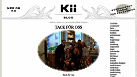 What Kii.se website looked like in 2017 (6 years ago)