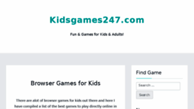 What Kidsgames247.com website looked like in 2017 (6 years ago)