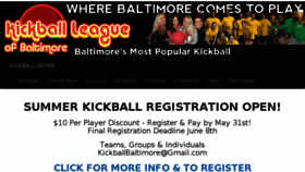 What Kickball-baltimore.com website looked like in 2017 (6 years ago)