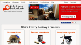 What Kalkulatorybudowlane.pl website looked like in 2017 (6 years ago)