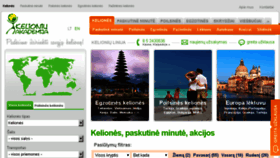 What Kelioniuakademija.lt website looked like in 2017 (8 years ago)