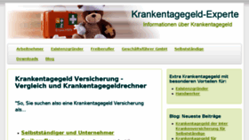 What Krankengelder.com website looked like in 2017 (6 years ago)
