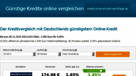 What Kreditvergleich1a.de website looked like in 2017 (6 years ago)