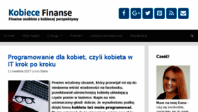 What Kobiecefinanse.pl website looked like in 2017 (6 years ago)