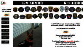 What K-9armor.com website looked like in 2017 (6 years ago)