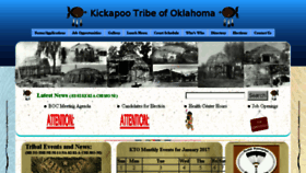What Kickapootribeofoklahoma.com website looked like in 2017 (6 years ago)