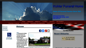 What Kohlerfuneralhome.com website looked like in 2017 (6 years ago)