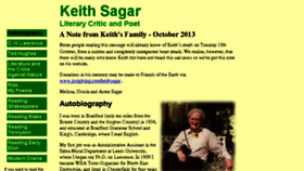 What Keithsagar.co.uk website looked like in 2017 (6 years ago)