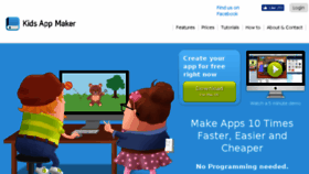 What Kidsappmaker.com website looked like in 2017 (6 years ago)