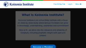 What Koinoniainstitute.org website looked like in 2017 (6 years ago)