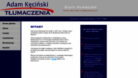What Kecinski-tlumaczenia.pl website looked like in 2017 (6 years ago)