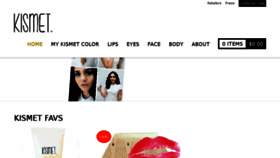 What Kismetcosmetics.com website looked like in 2017 (6 years ago)