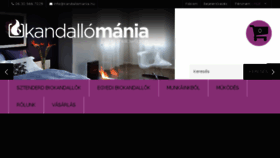 What Kandallomania.hu website looked like in 2017 (6 years ago)