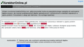 What Korektoronline.pl website looked like in 2017 (6 years ago)