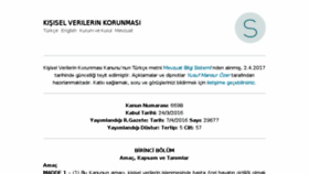 What Kisiselverilerinkorunmasi.org website looked like in 2017 (6 years ago)