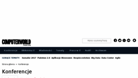 What Konferencje.computerworld.pl website looked like in 2017 (6 years ago)