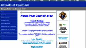 What Kofc4442.org website looked like in 2017 (6 years ago)