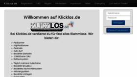 What Klicklos.de website looked like in 2017 (6 years ago)