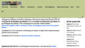 What Kostnadsguiden.se website looked like in 2017 (6 years ago)