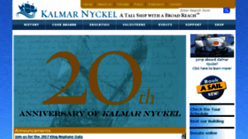 What Kalmarnyckel.org website looked like in 2017 (7 years ago)