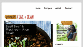 What Kiwiandbean.com website looked like in 2017 (6 years ago)