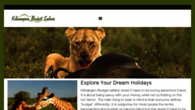 What Kilimanjarobudgetsafaris.com website looked like in 2017 (7 years ago)