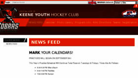 What Keenehockey.org website looked like in 2017 (6 years ago)