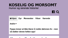 What Koseligogmorsomt.no website looked like in 2017 (6 years ago)