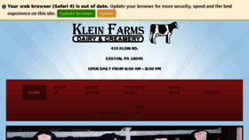 What Kleinfarms.com website looked like in 2017 (6 years ago)