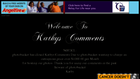 What Kathys-comments.angelfire.com website looked like in 2017 (6 years ago)