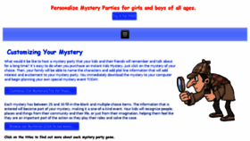 What Kidsmysteryparty.com website looked like in 2017 (6 years ago)