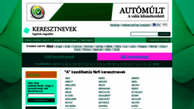 What Keresztnevek.hu website looked like in 2017 (6 years ago)