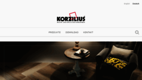 What Korzilius.de website looked like in 2017 (6 years ago)