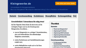 What Kleingewerbe.de website looked like in 2017 (6 years ago)
